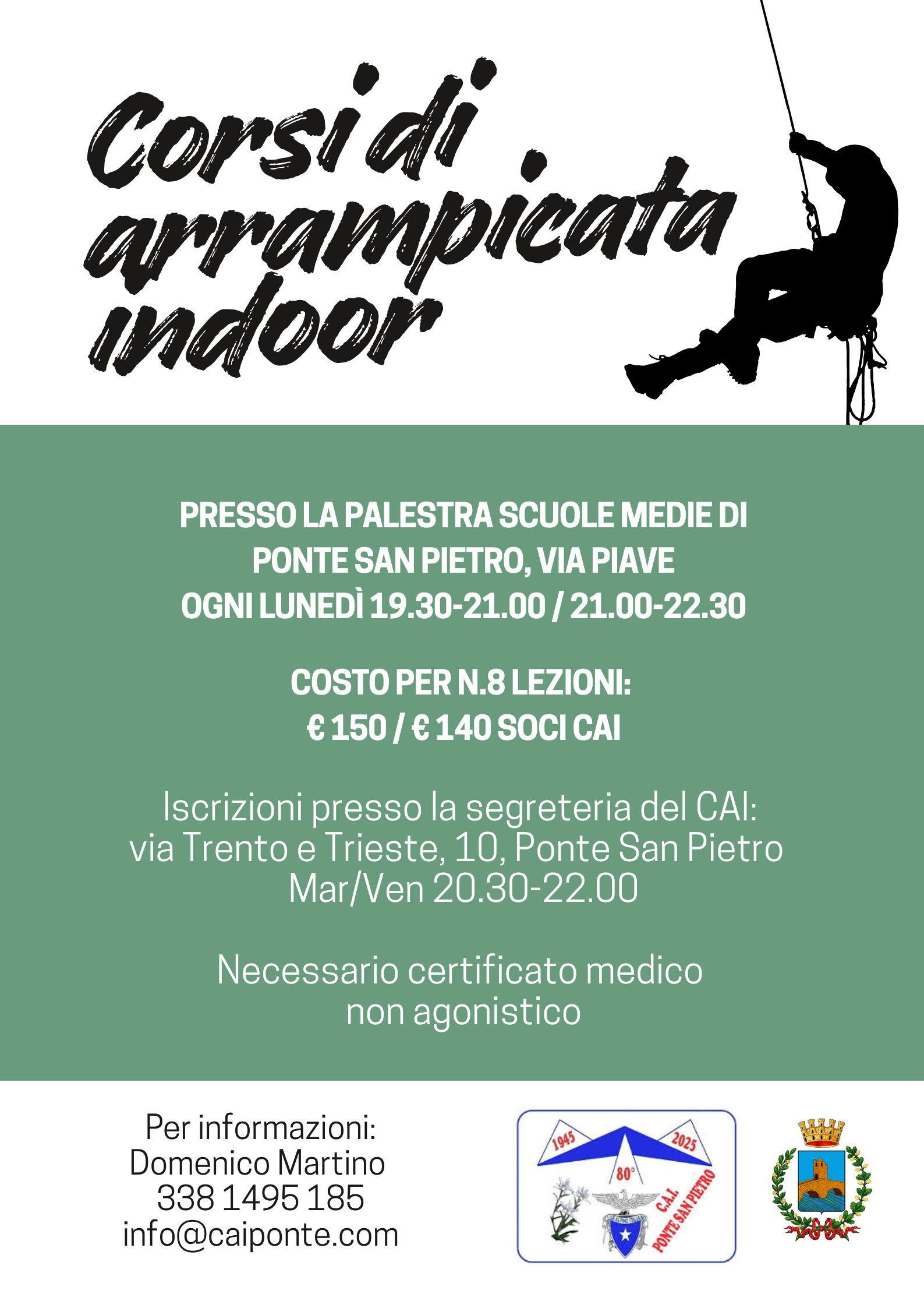 Corsi arrampicata indoor CAI Ponte San Pietro